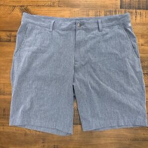 Adidas Golf Shorts Heathered Performance Athletic Casual Blue Mens Size 38